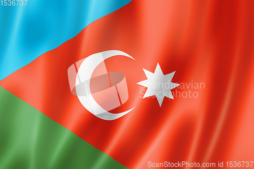 Image of Iranian Azerbaijanis ethnic flag, Asia