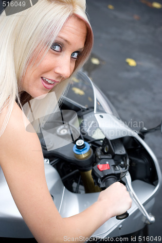 Image of Girl On A Motorcycle