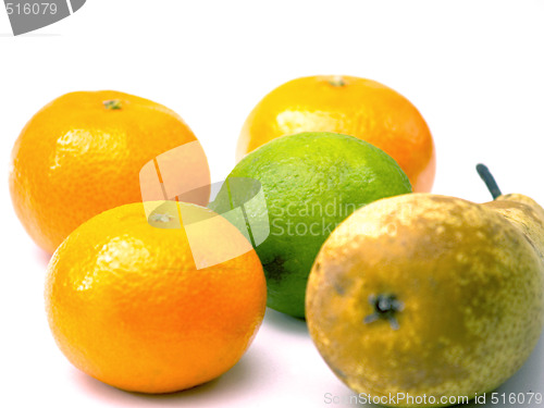 Image of Isolated fruit on white with copy space