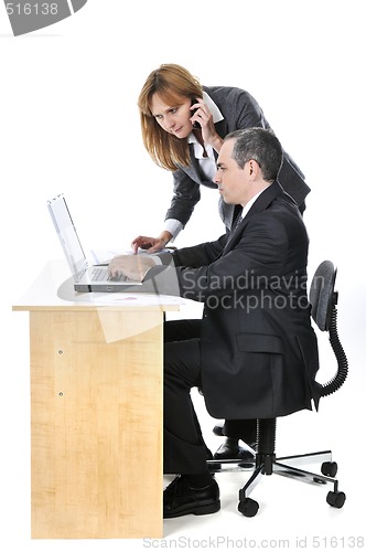 Image of Business team on white background