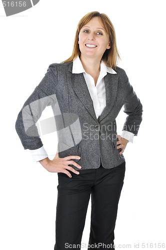 Image of Businesswoman on white background