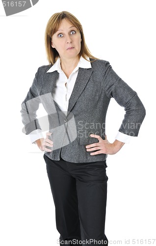 Image of Businesswoman on white background