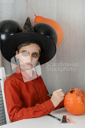 Image of Halloween carnival or masquerade concept