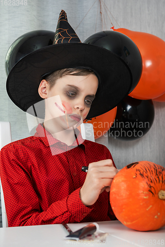 Image of Halloween carnival or masquerade concept