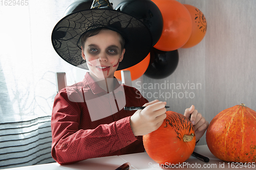 Image of Halloween carnival or masquerade concept