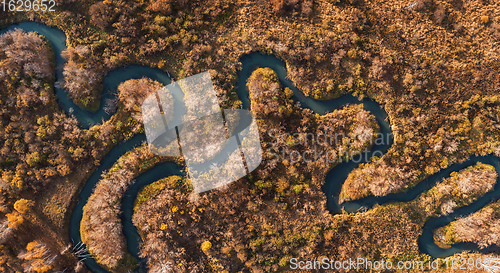 Image of autumn landscape with river.