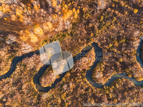 Image of autumn landscape with river.