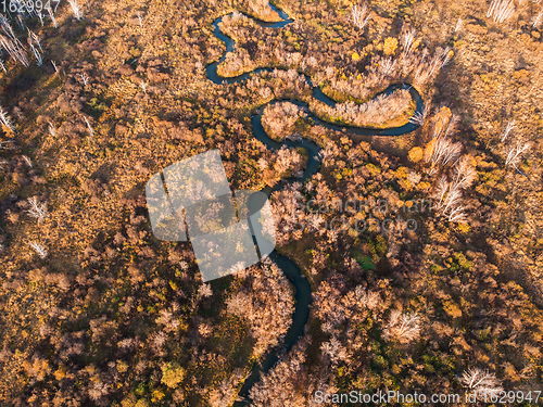 Image of autumn landscape with river.