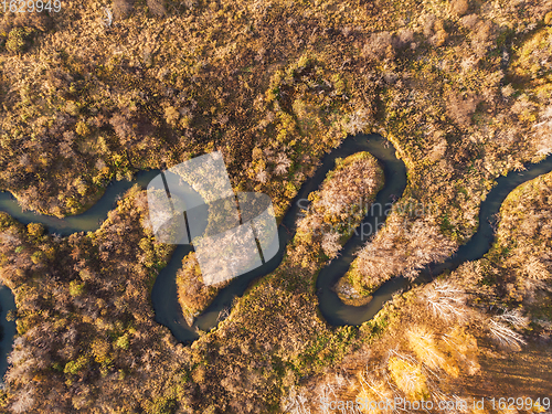 Image of autumn landscape with river.