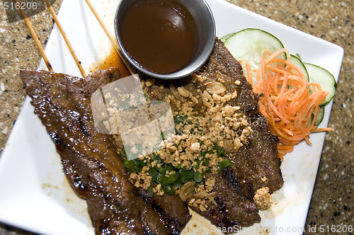 Image of bo nuong sate Vienamese food appetizer