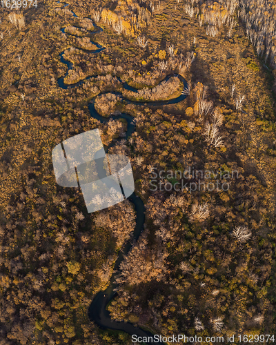 Image of autumn landscape with river.