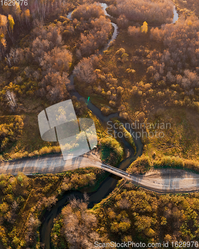 Image of autumn landscape with river.