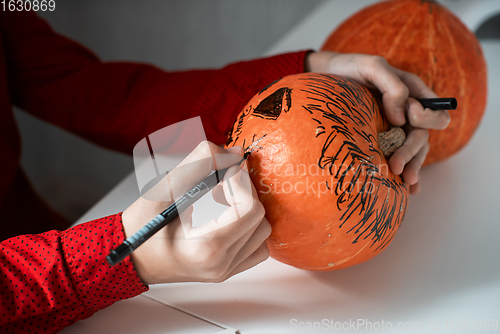 Image of Halloween carnival or masquerade concept