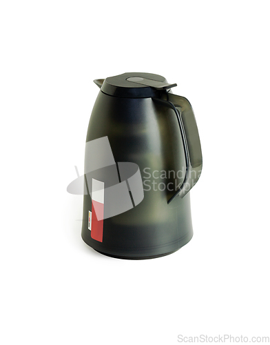 Image of Dark green thermos.