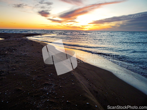 Image of Sandy coast of the Caspian Sea.