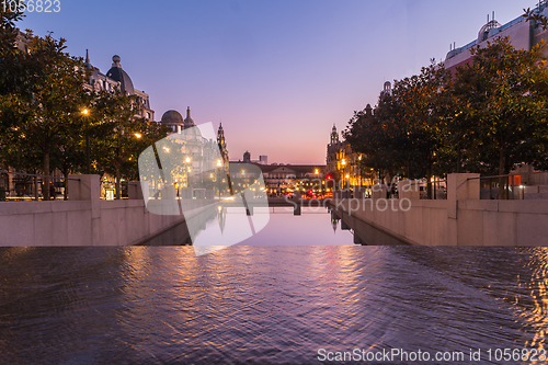 Image of Avenue of the Allies (Avenida dos Aliados) in Porto, Portugal