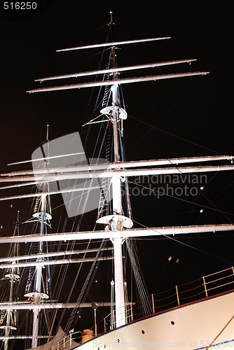 Image of Sailing Ship by Night