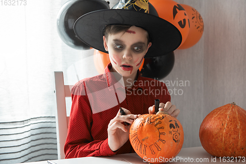 Image of Halloween carnival with new reality with pandemic concept.