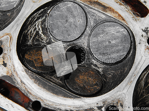 Image of Burnt exhaust valve.