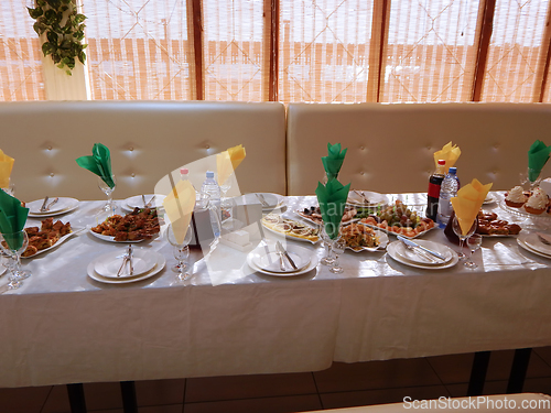 Image of Served wedding table.