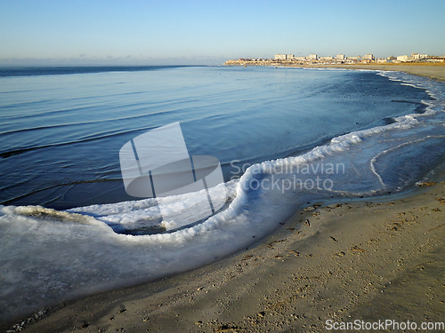 Image of Ice on the seashore.
