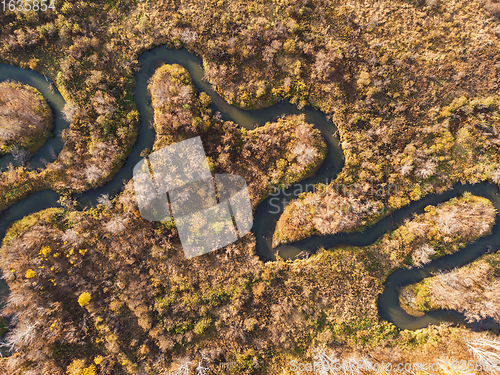 Image of autumn landscape with river.