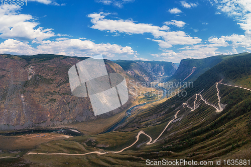 Image of Altai mountain road pass