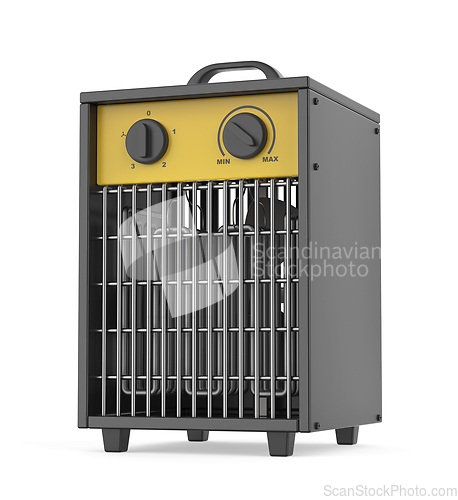 Image of Black industrial electric fan heater