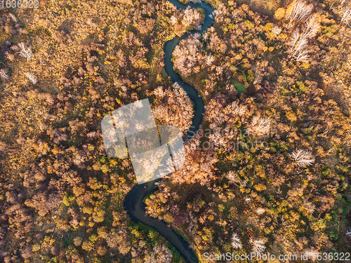 Image of autumn landscape with river.