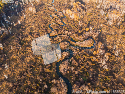 Image of autumn landscape with river.