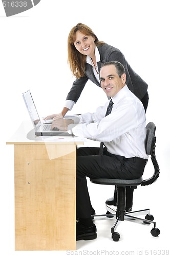 Image of Business team on white background