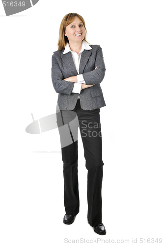 Image of Businesswoman on white background