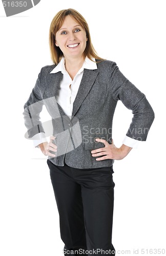 Image of Businesswoman on white background