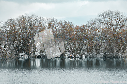 Image of Winter landscape covered with snow