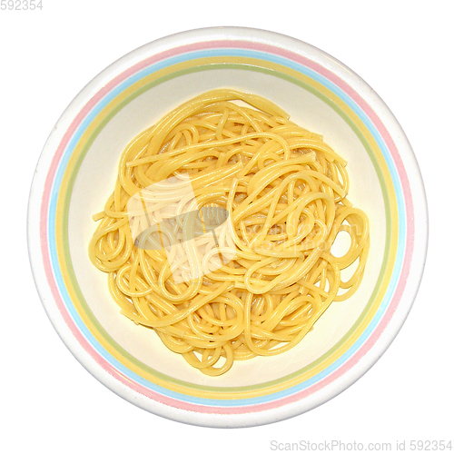 Image of Spaghetti pasta isolated over white