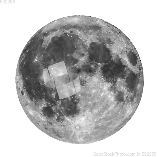 Image of Full moon isolated