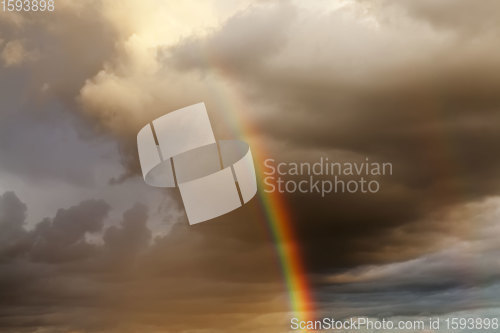 Image of rainbow in the sky