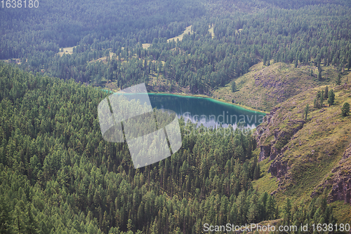 Image of Geyser lake with thermal springs