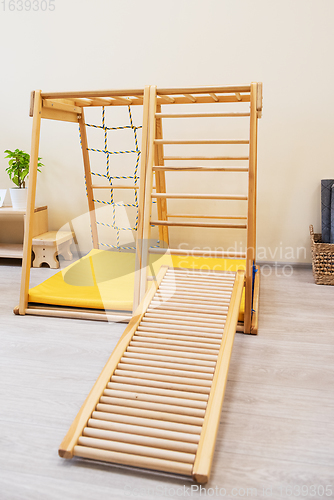 Image of Montessori wood stairs