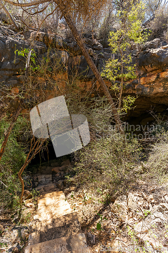 Image of Mitoho Cave, limestone cave system, Tsimanampetsotsa national park. Madagascar wilderness landscape.