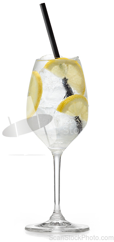 Image of glass of lemon spritz cocktail