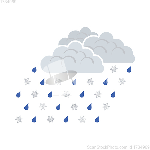 Image of Rain With Snow Icon