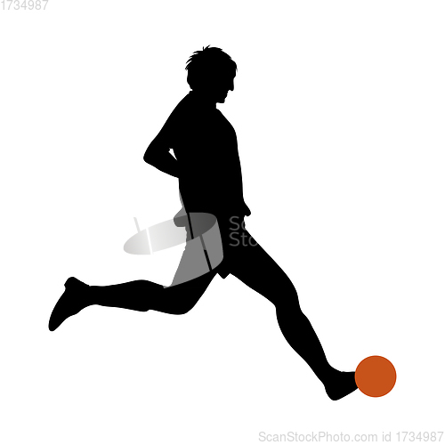 Image of Soccer Player Silhouette