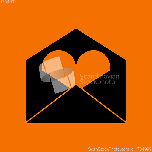 Image of Valentine Envelop With Heart Icon