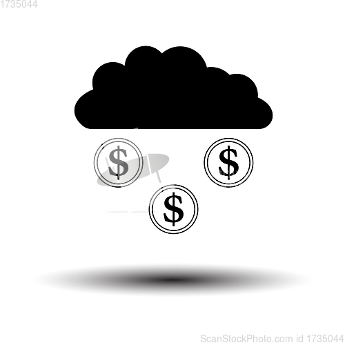 Image of Coins Falling From Cloud Icon