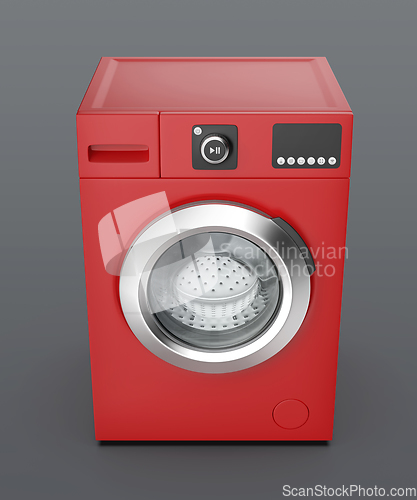 Image of Red washing machine
