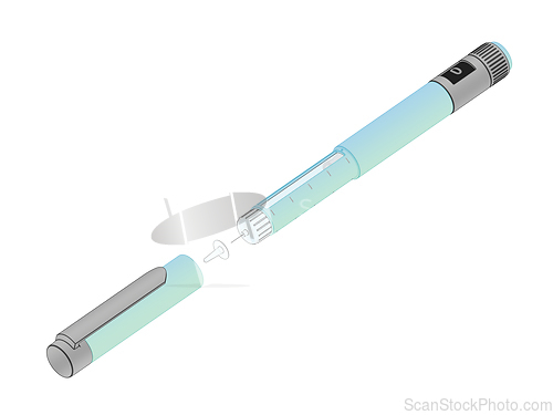 Image of Sketch of insulin pen
