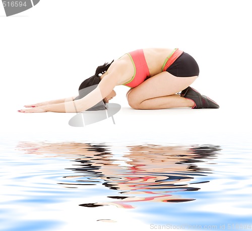 Image of woman practicing ashtanga yoga posture