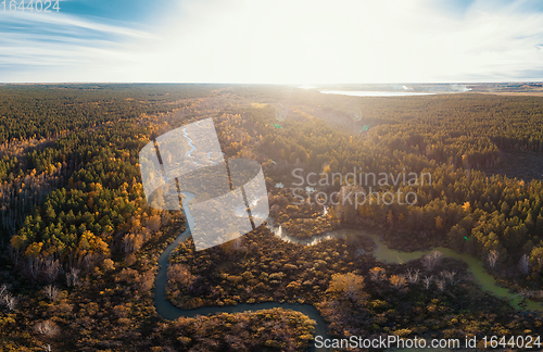 Image of autumn landscape with river.