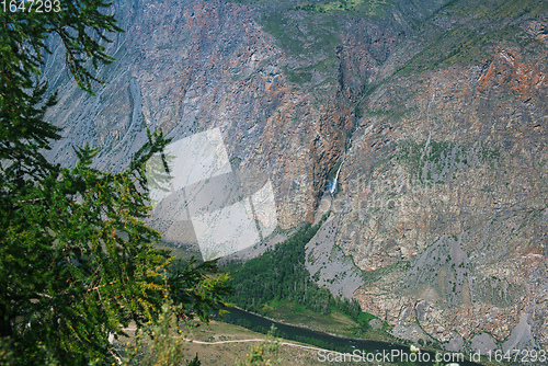 Image of Waterfall in the Valley of the river of Chulyshman